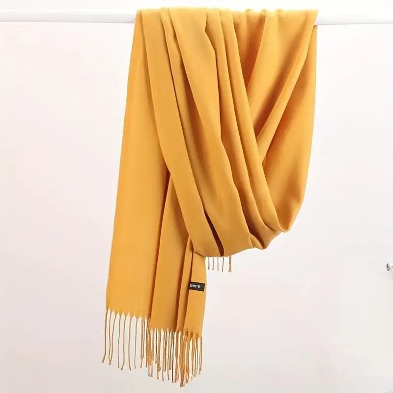 Ekstra langt kashmir-tørklæde med naturlig varm isolering