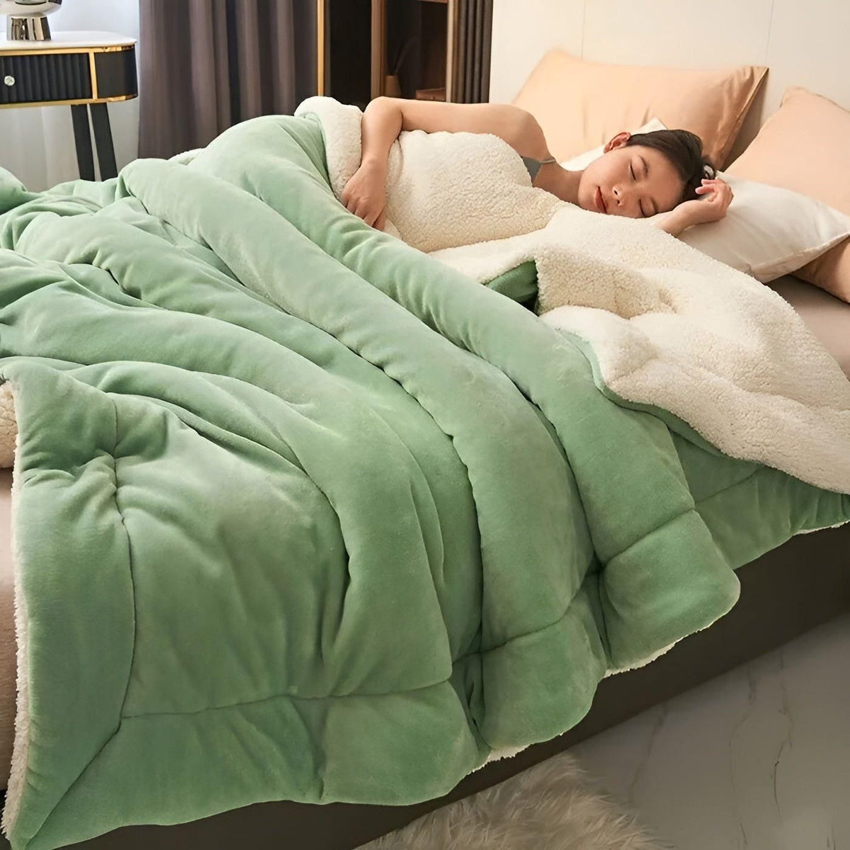 DoubleComfort Tæppe – Hyggeligt, Varmt Dobbeltlaget Fleeceplaid