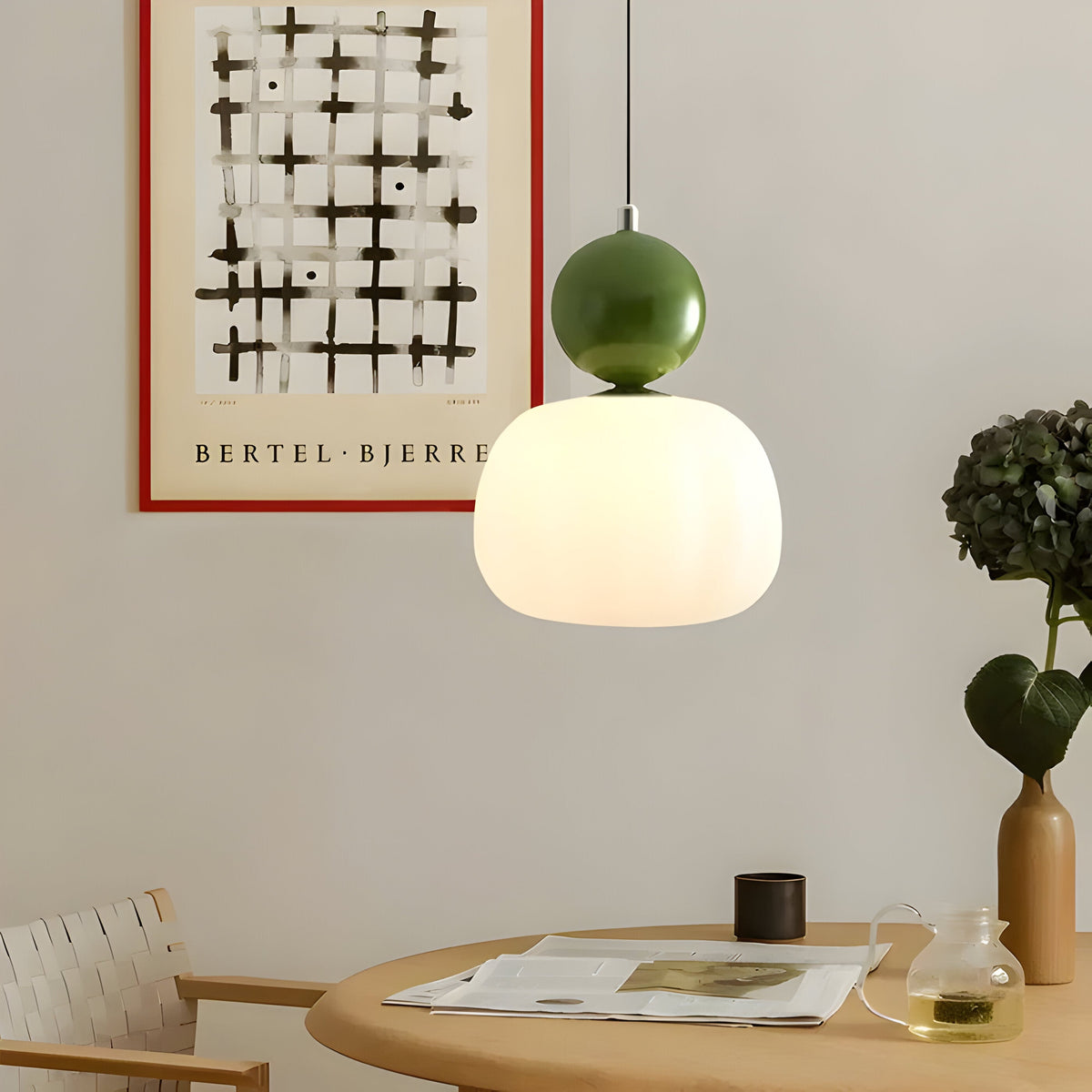 Solar-Powered Elegance: Mjørik Nordic Cream Pendant Lamp** **Meta Title:** Eco-Friendly Solar Pendant Lamp for Outdoor Spaces - Lioren