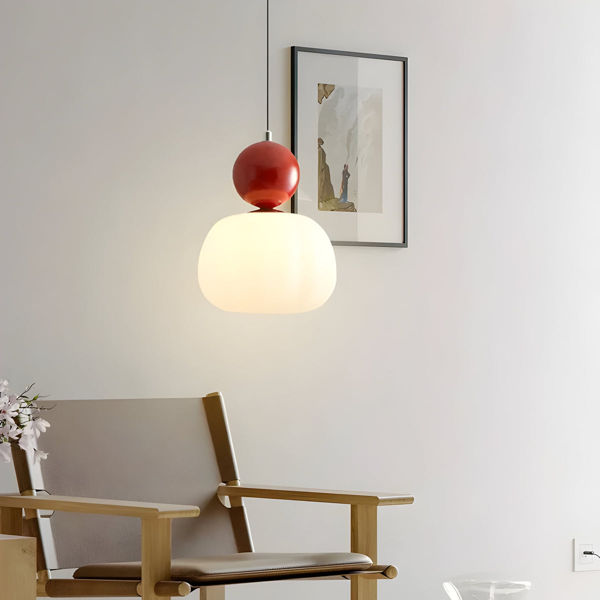 Solar-Powered Elegance: Mjørik Nordic Cream Pendant Lamp** **Meta Title:** Eco-Friendly Solar Pendant Lamp for Outdoor Spaces - Lioren