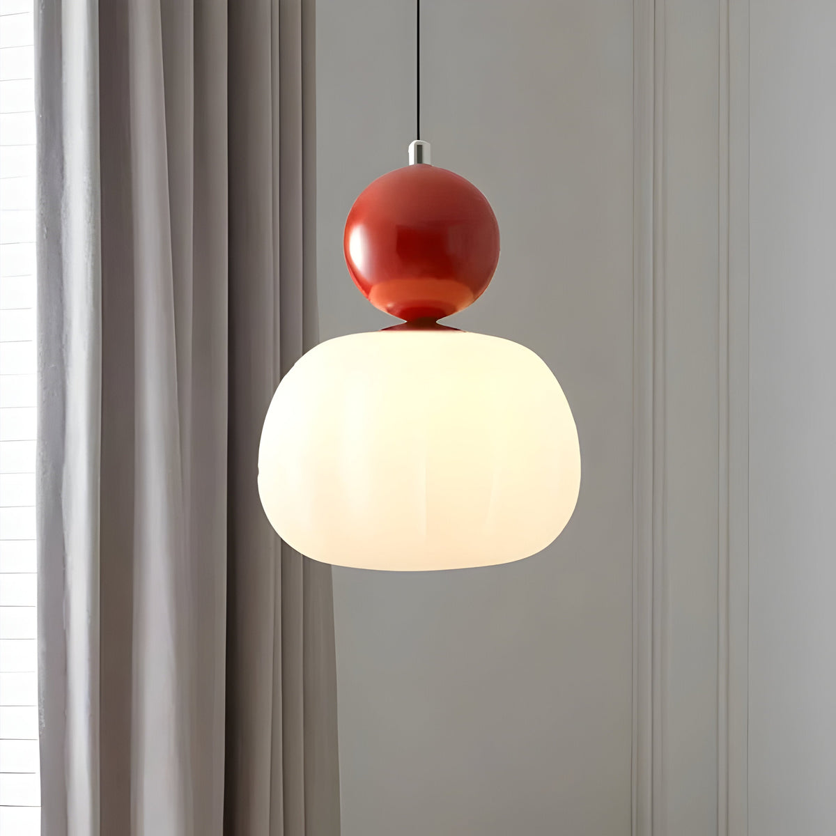 Solar-Powered Elegance: Mjørik Nordic Cream Pendant Lamp** **Meta Title:** Eco-Friendly Solar Pendant Lamp for Outdoor Spaces - Lioren