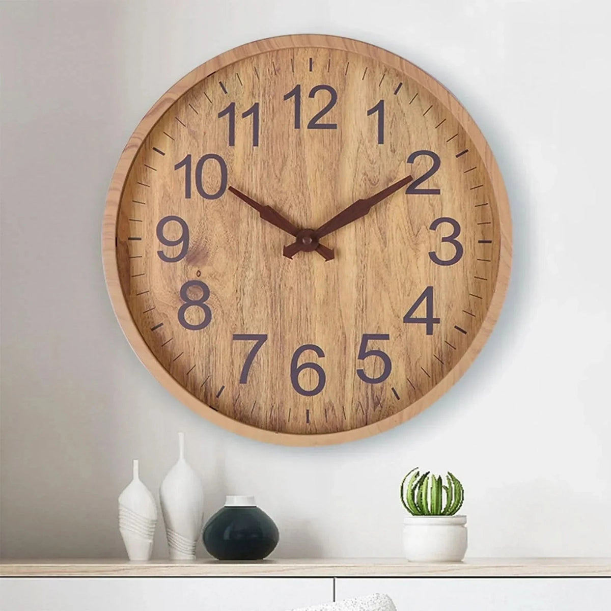 Trævægur – Elegant Træur til Roligt Hjem | Minimalistisk Design og Lydløs Funktion 0