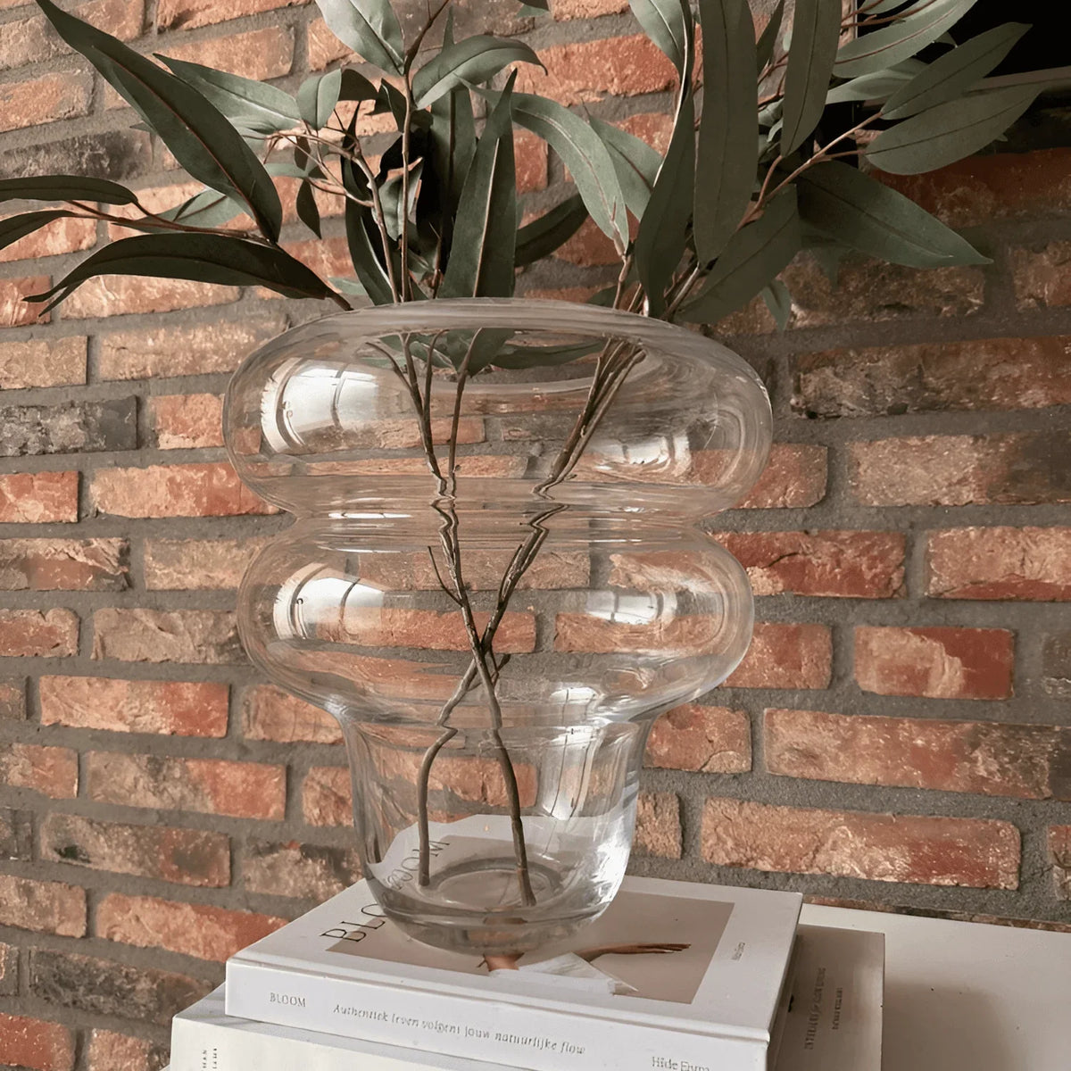 Aurora Glasvase – Transparent Dekorativ Vase i Moderne Design - Lioren
