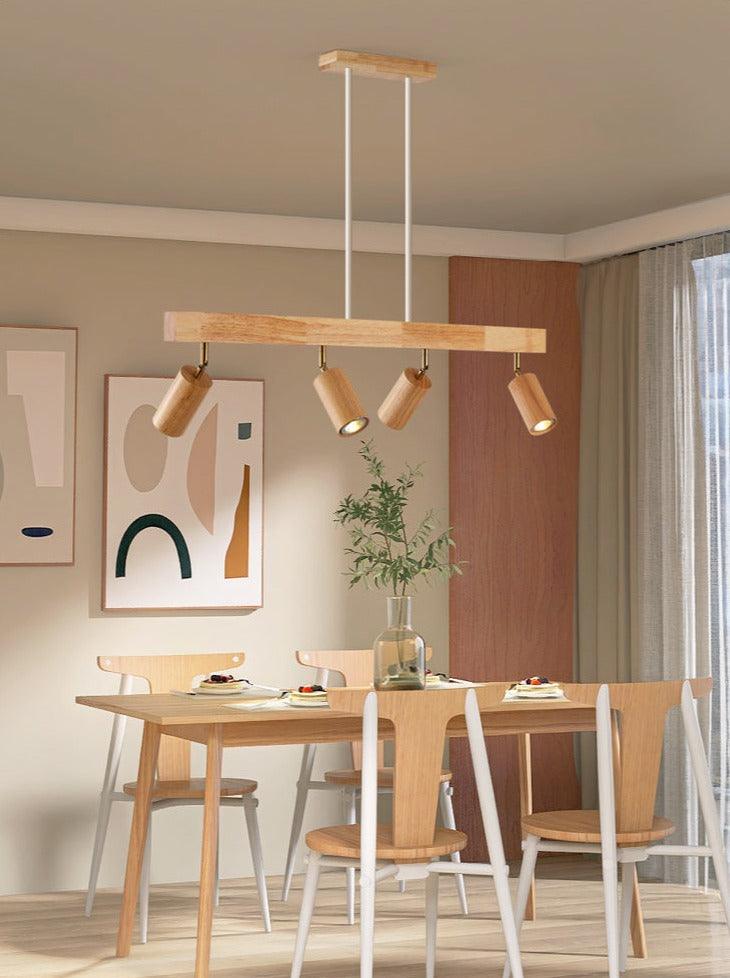 Loftspot i træ set fra siden – drejeligt spothovede