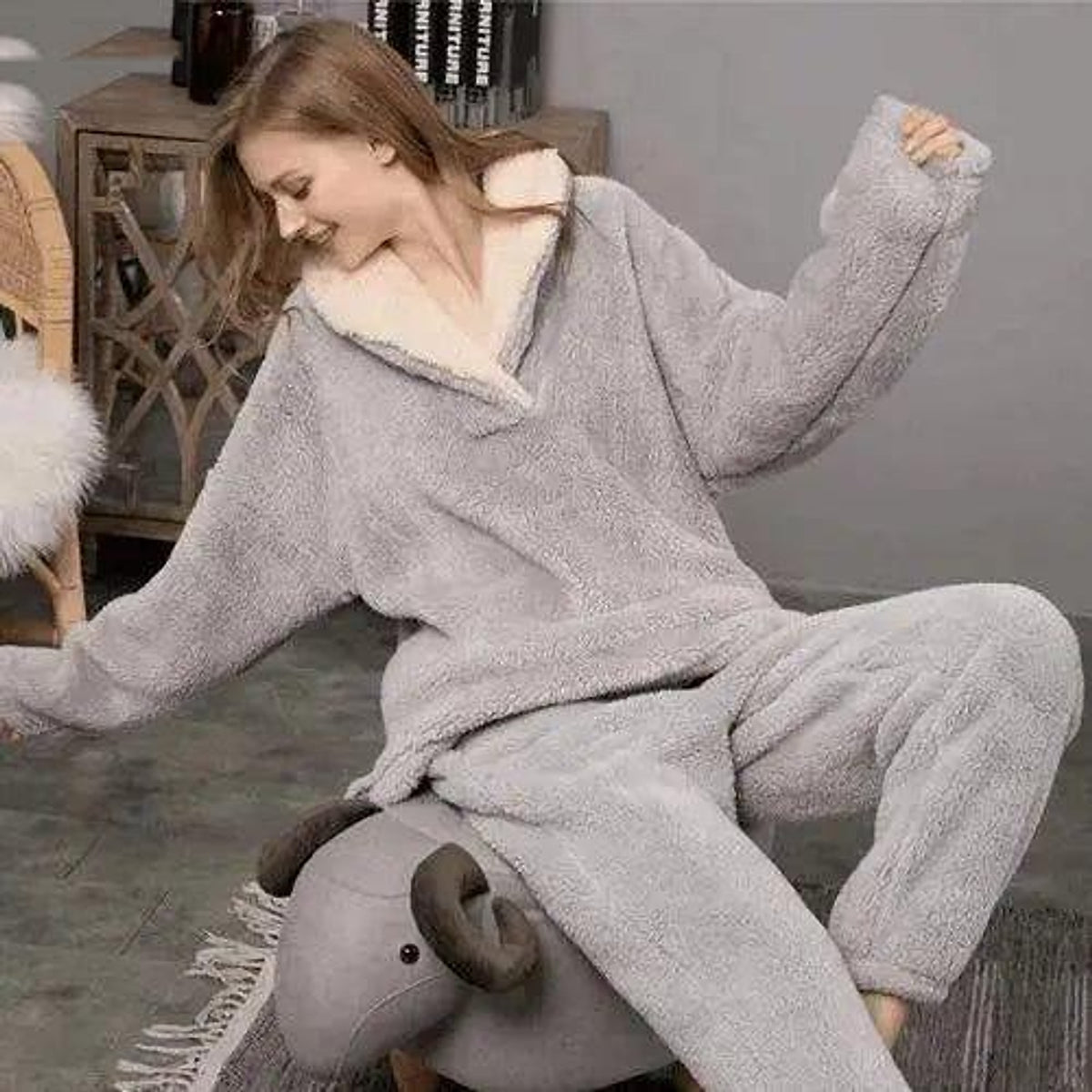 Tori – Sherpa-fleece Pyjamas: Varm og Hyggelig
