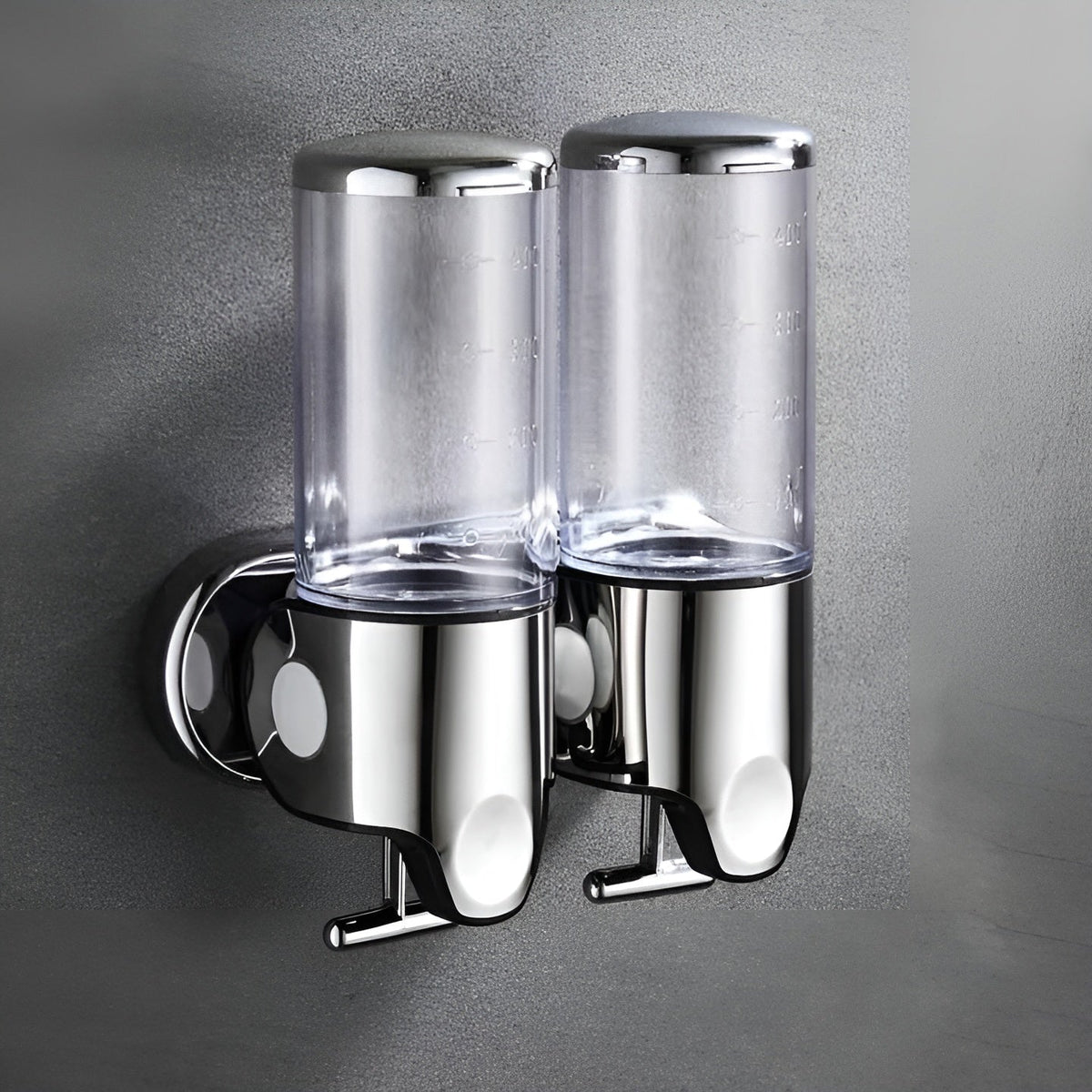 Vægmonteret sæbedispenser, 2 stk., Transparent – 2-pak til badeværelse eller køkken