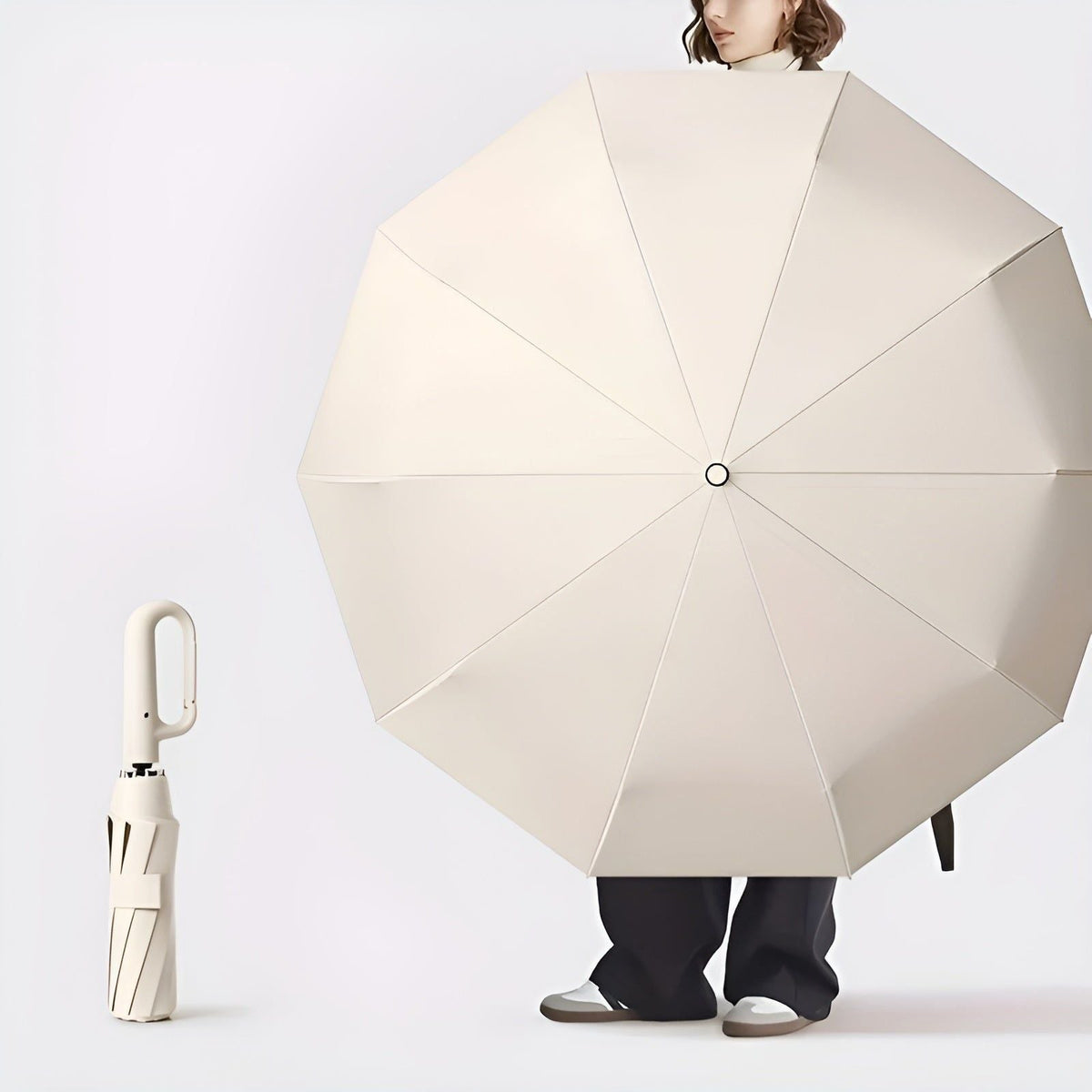 Vindtæt automatisk foldeparaply – anvendelse i hverdagen