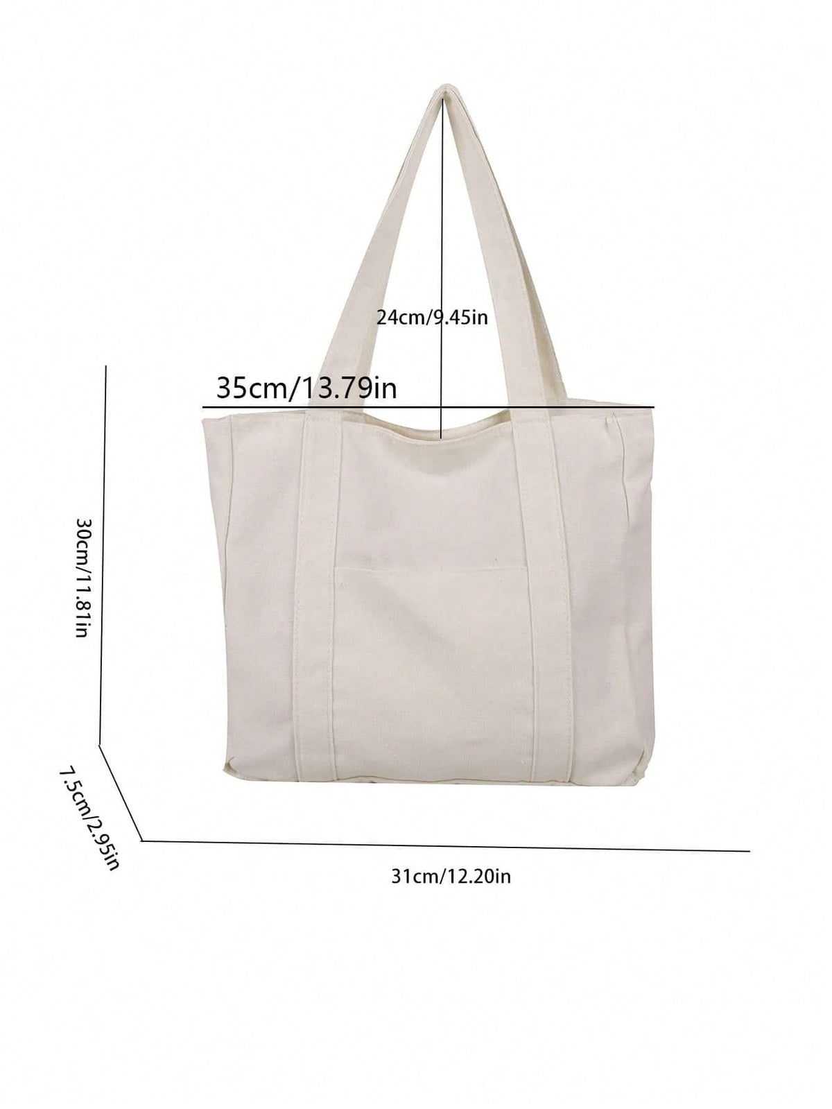 Skuldertaske i canvas med afslappet design