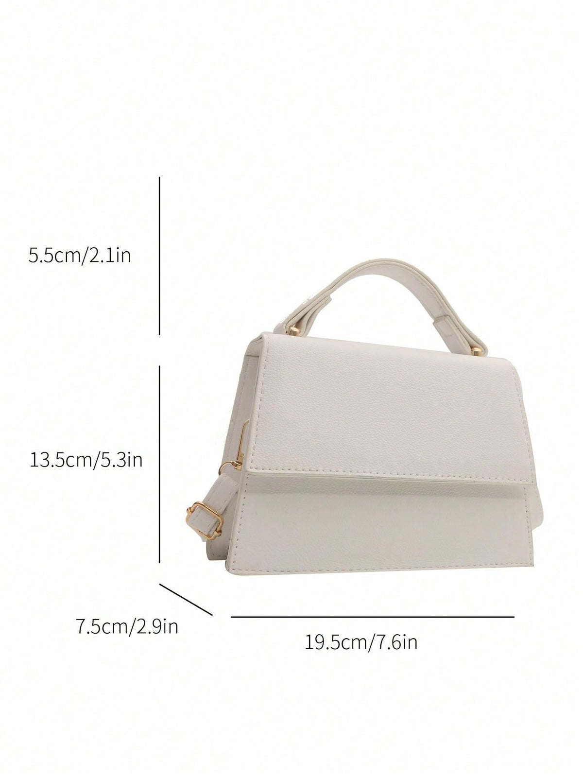 Sort mini håndtaske vist med justerbar crossbody rem