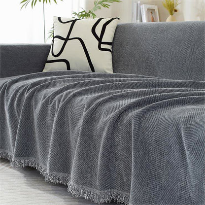 Sofacover i flere farver opstillet side om side