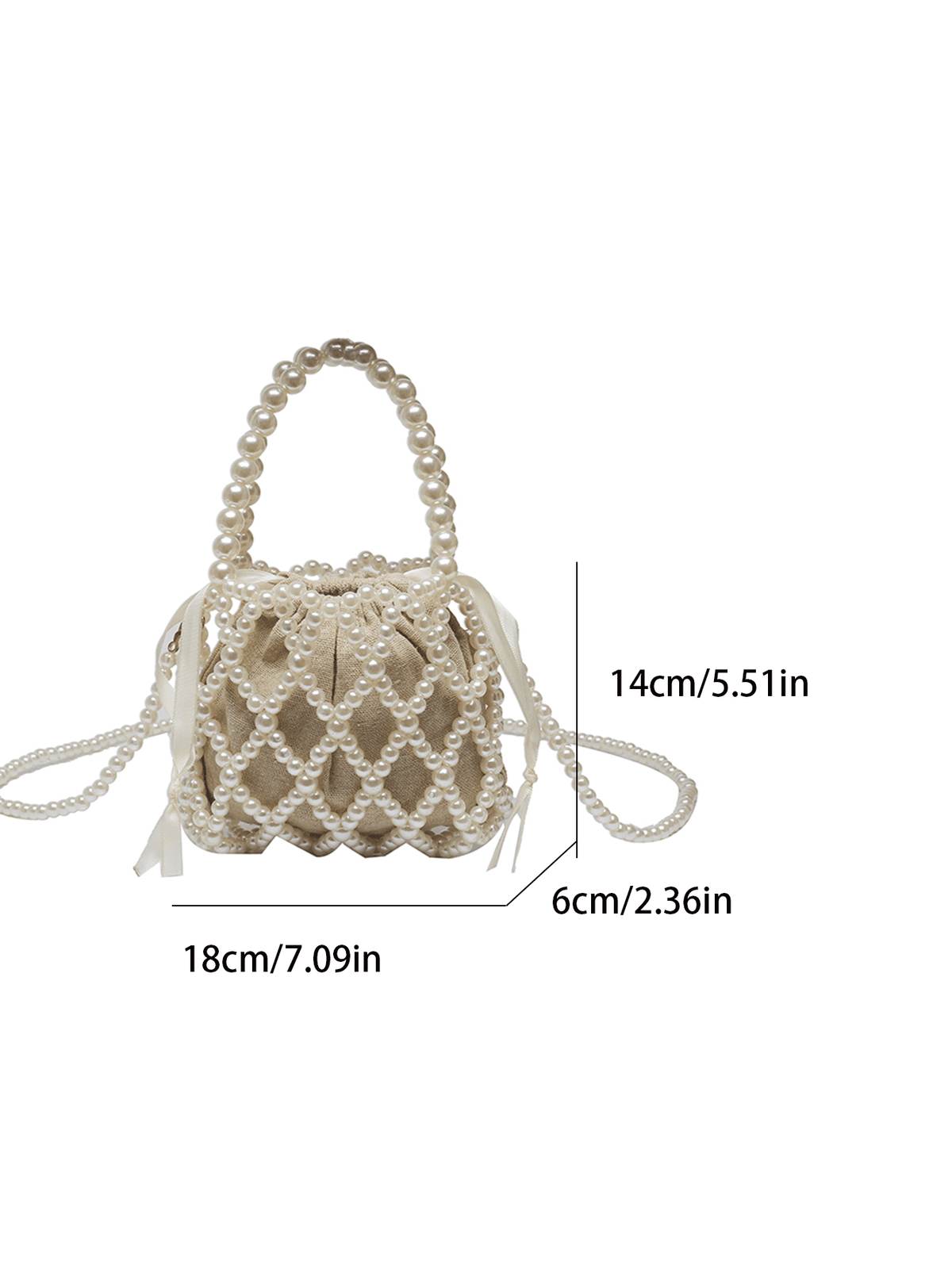 Vintage perletaske set bagfra