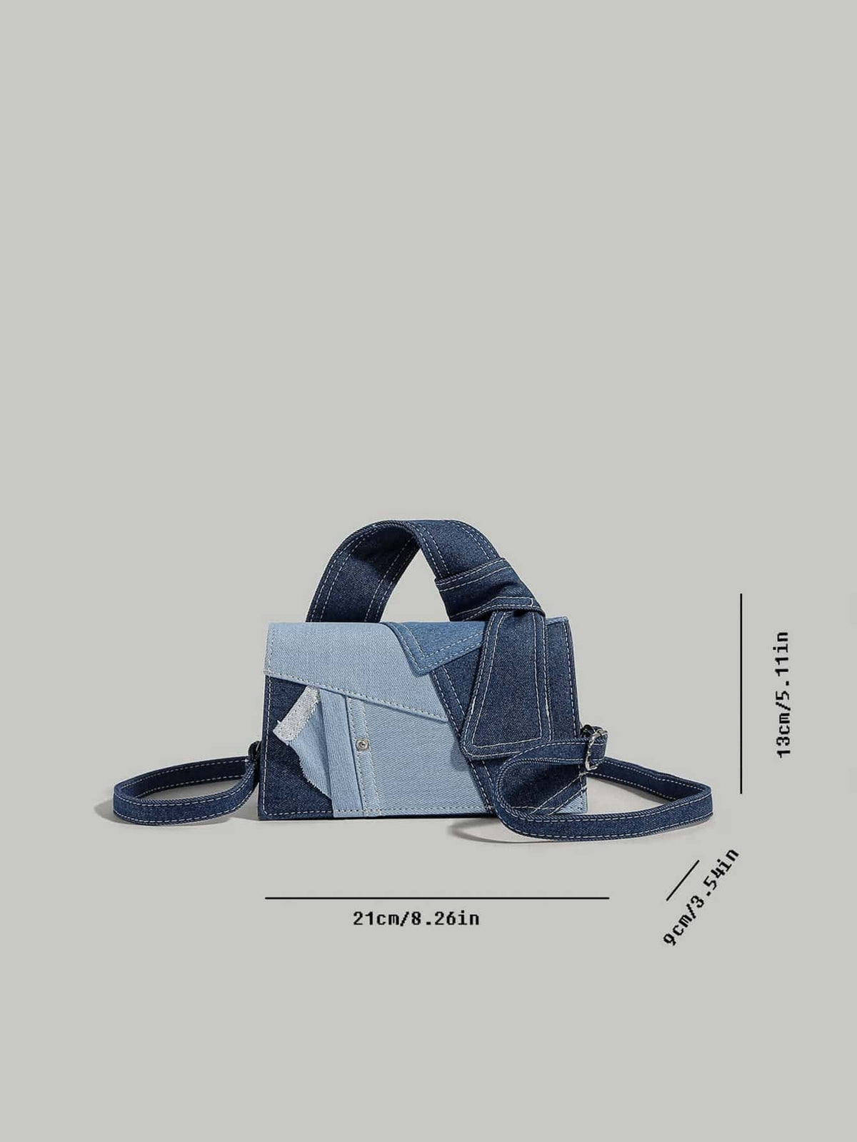 Crossbody skuldertaske i denim – urban streetstyle look