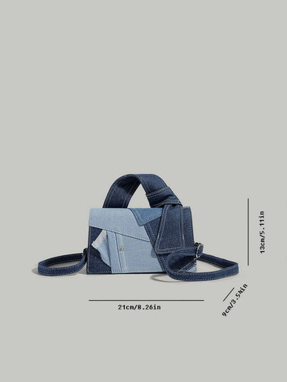Crossbody skuldertaske i denim – urban streetstyle look