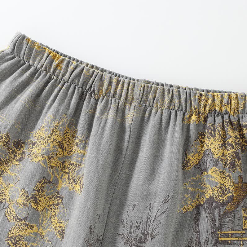Kimono pyjamas sæt med brede ærmer – neutralt design