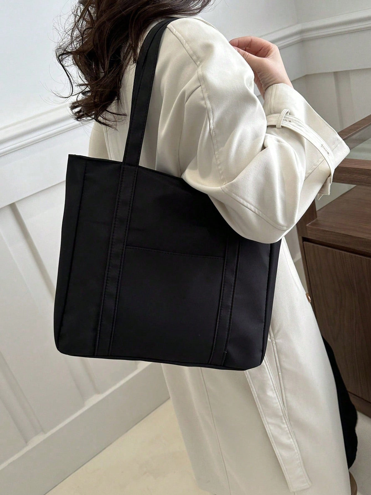 Canvas skuldertaske dame - alle tre farver samlet
