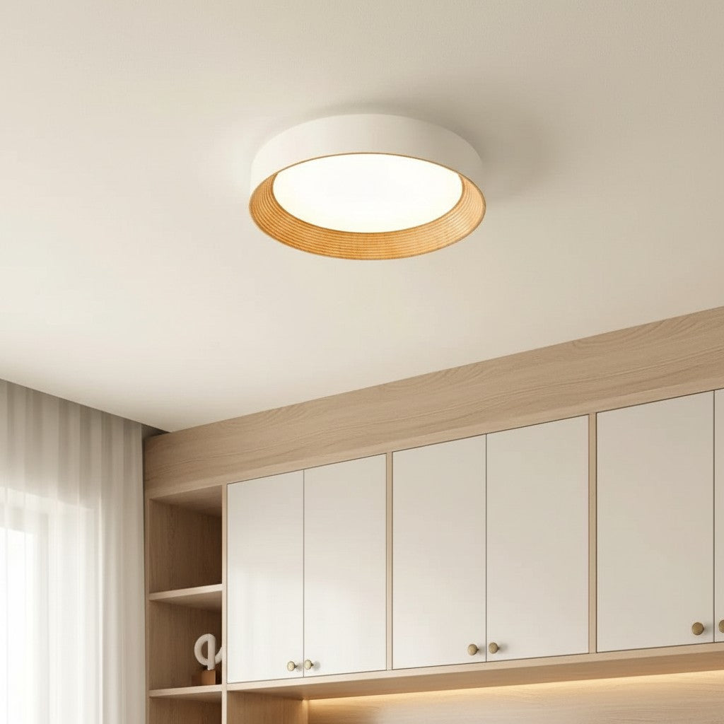 Størrelsessammenligning af rund loftlampe i Ø 35, 45 og 55 cm