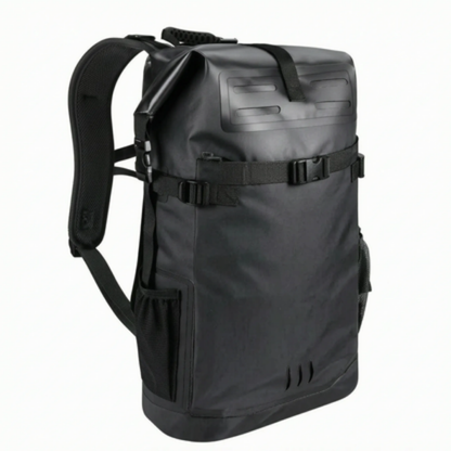 Vandtæt rolltop-rygsæk i sort – 35 liter til outdoor og rejser