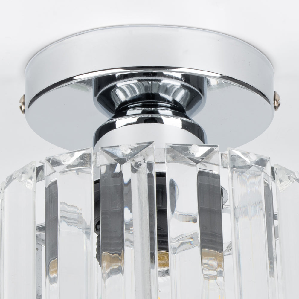 Loftlampe med glasskærm og IP20-beskyttelse