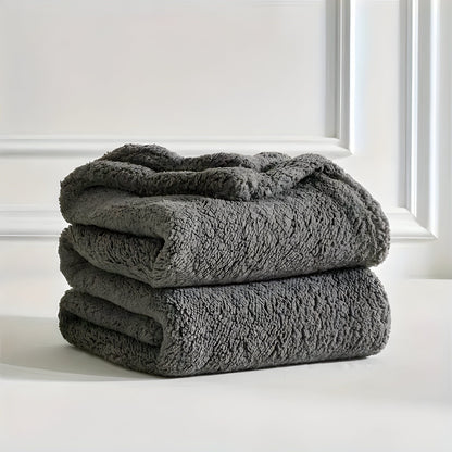 DoubleCozy Tæppe – Afslappet Dobbeltsidet Sherpa-fleecetæppe