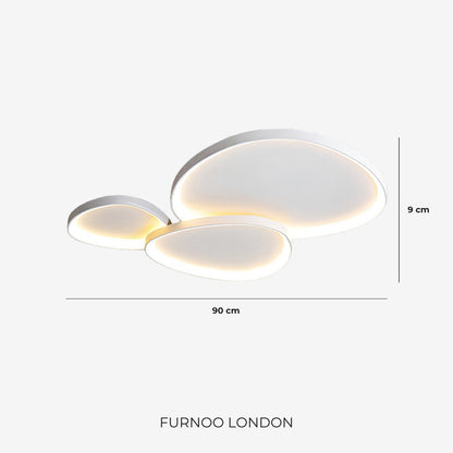 Samlet produktbillede af alle tre størrelser LED loftlampe