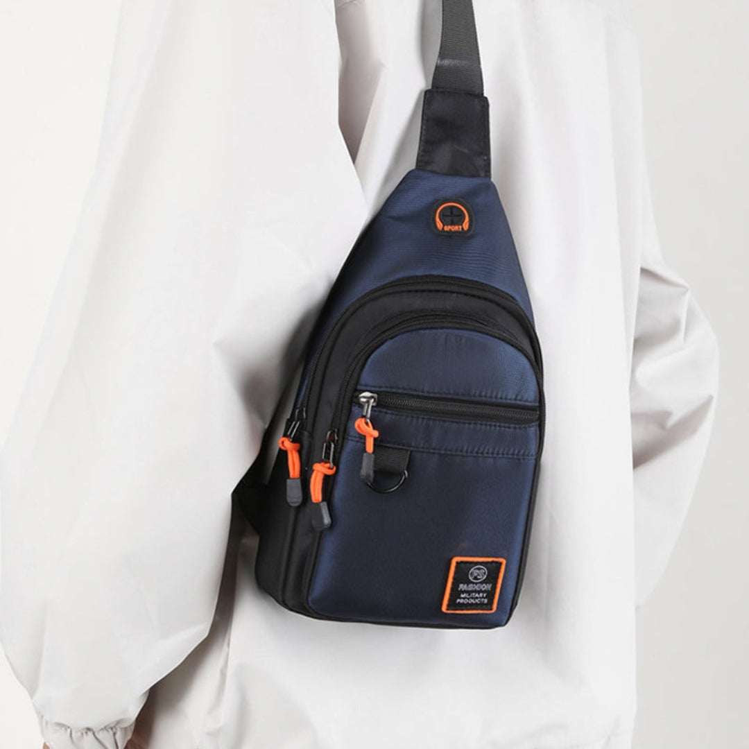 Crossbody skuldertaske i grøn – sideprofil