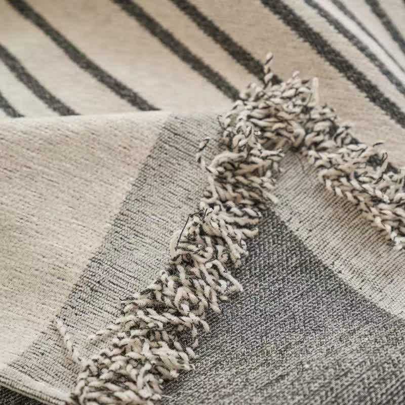Beige sofabetræk i chenille på hjørnesofa
