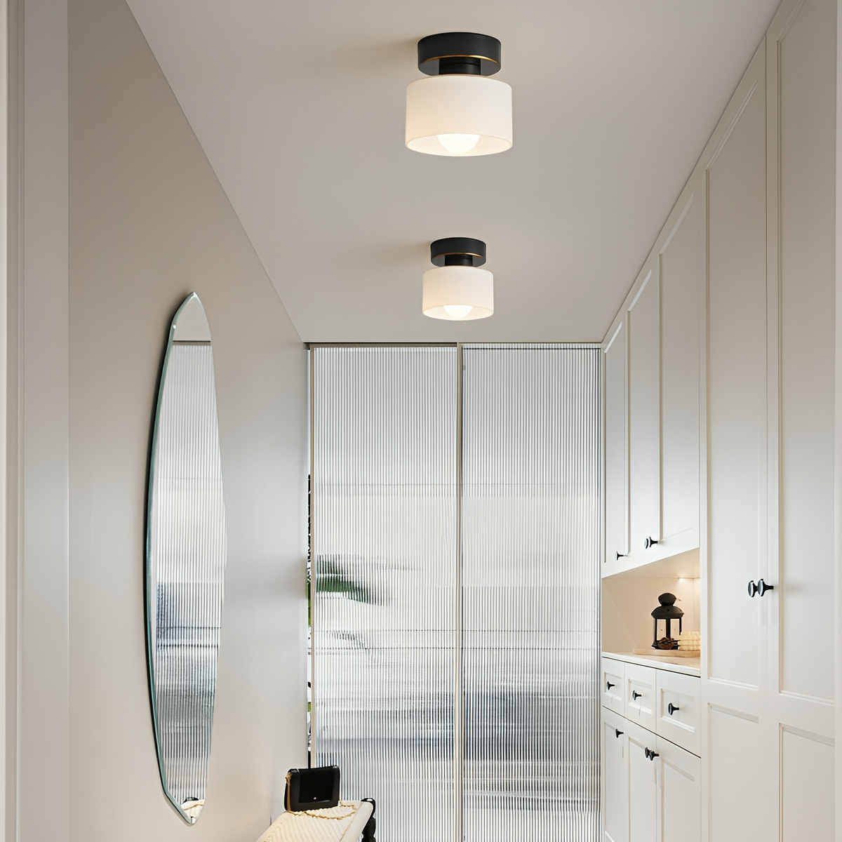 Bauhaus loftspot med guldfinish – nærbillede af fatning og materiale
