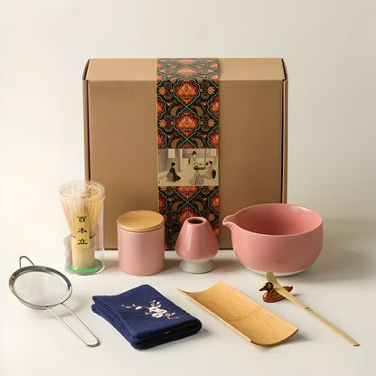 Keramisk Matcha Sæt – Traditionelt Japansk Te-Sæt til Perfekt Forberedelse og Elegance i Dit Hjem 0