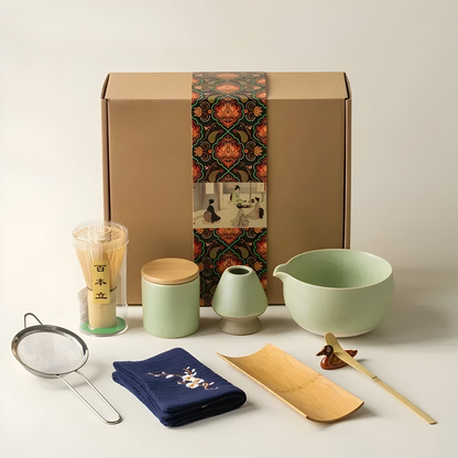 Keramisk Matcha Sæt – Traditionelt Japansk Te-Sæt til Perfekt Forberedelse og Elegance i Dit Hjem 9
