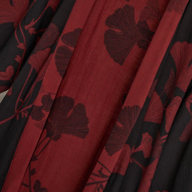 Detalje af vendbart design på kimono-badekåbe