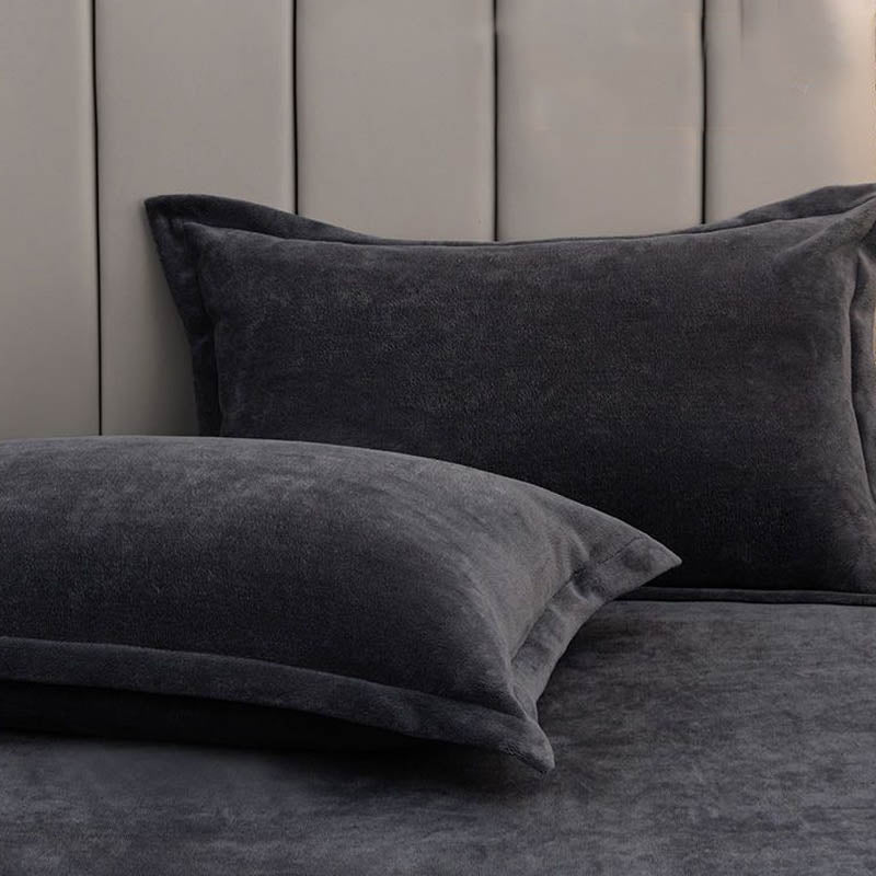 Blødt sengetøj pudebetræk i fleece – soveværelsesstyling