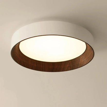 Minimalistisk loftlampe med rammeløst design i hvidt interiør