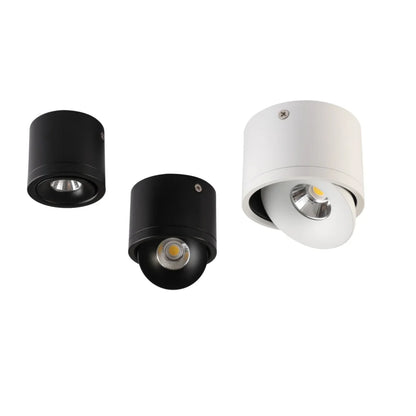 Sammenligning af hvid og sort LED påbygningsspot i aluminium