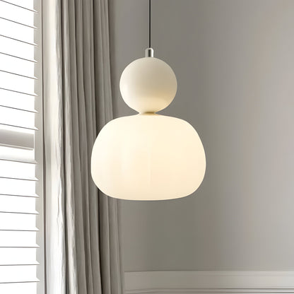Solar-Powered Elegance: Mjørik Nordic Cream Pendant Lamp**  **Meta Title:** Eco-Friendly Solar Pendant Lamp for Outdoor Spaces - Lioren