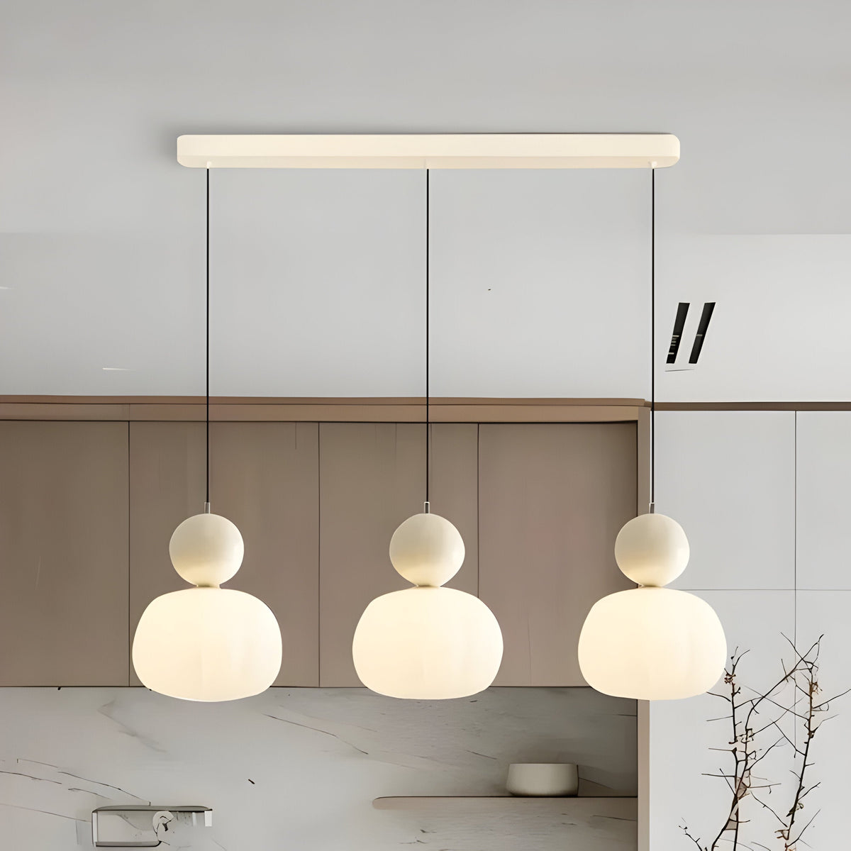Solar-Powered Elegance: Mjørik Nordic Cream Pendant Lamp**  **Meta Title:** Eco-Friendly Solar Pendant Lamp for Outdoor Spaces - Lioren