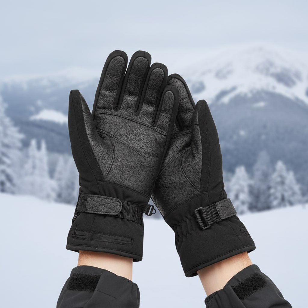 Opvarmede handsker i nylon og bomuld – unisex design