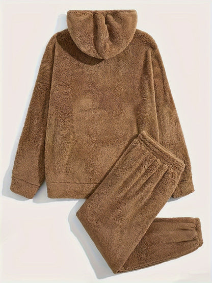 Joggingbukser i teddyfleece med elastisk talje til herrer