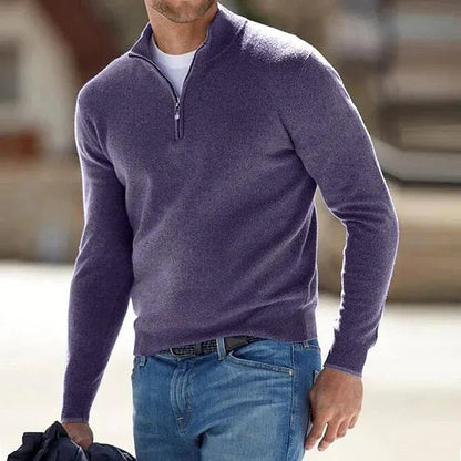 Kashmirsweater til mænd vist i forskellig farvevariant