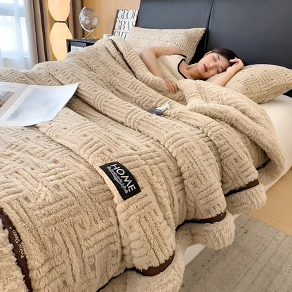 Luftigt Fleecetæppe – Blødt og Åndbart | Varmt Plaid til Sofa og Seng