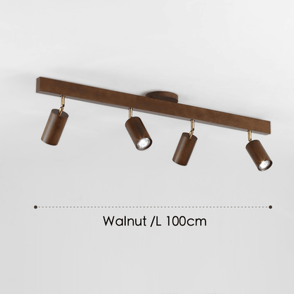 Træloftspot i 80 cm længde med 2 spots