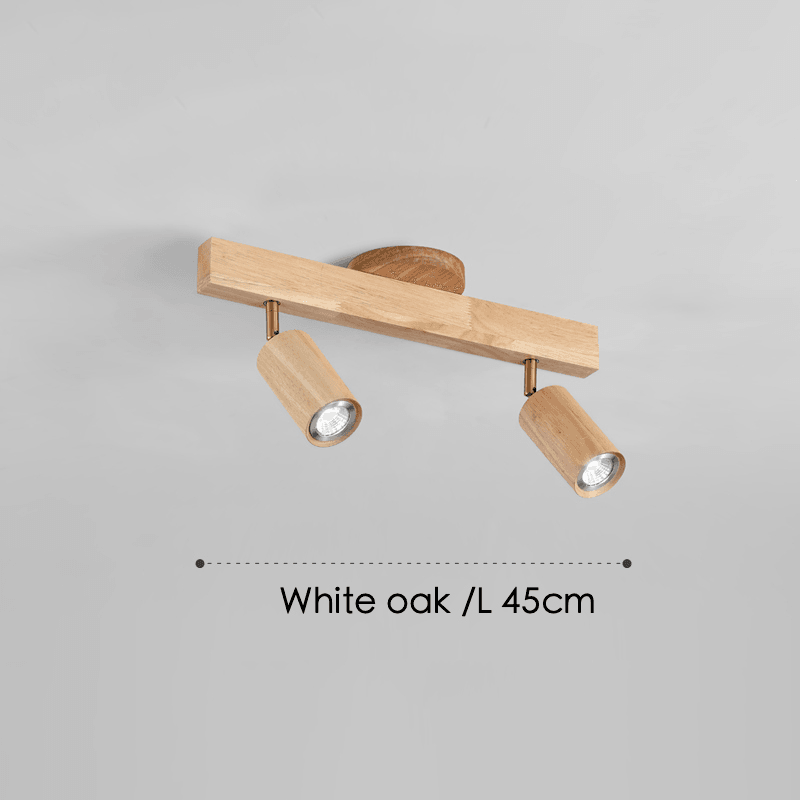 Enkelt spot i massivt træ – minimalistisk loftlampe