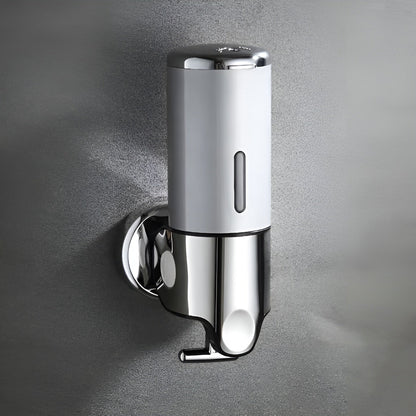 Vægmonteret sæbedispenser, 1 stk., Sølv – klassisk marmorfinish til badeværelset