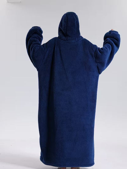 Hoodie-tæppe i flere farver vist samlet