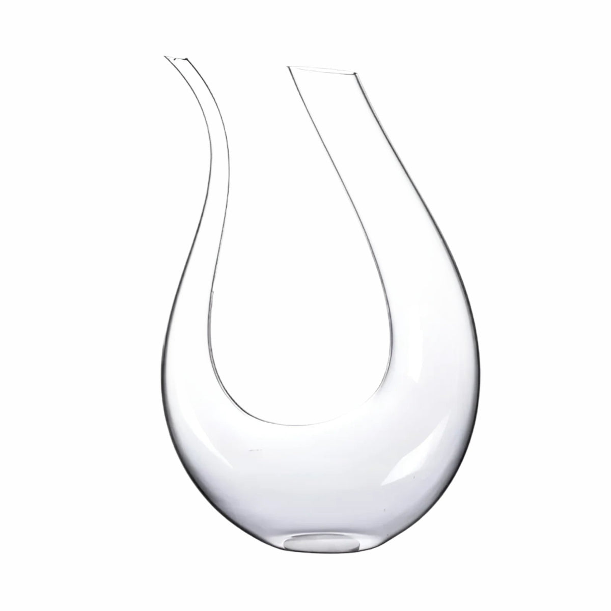 Mundblæst vinkaraffel med belufter i blyfrit krystalglas, 1500 ml – set forfra